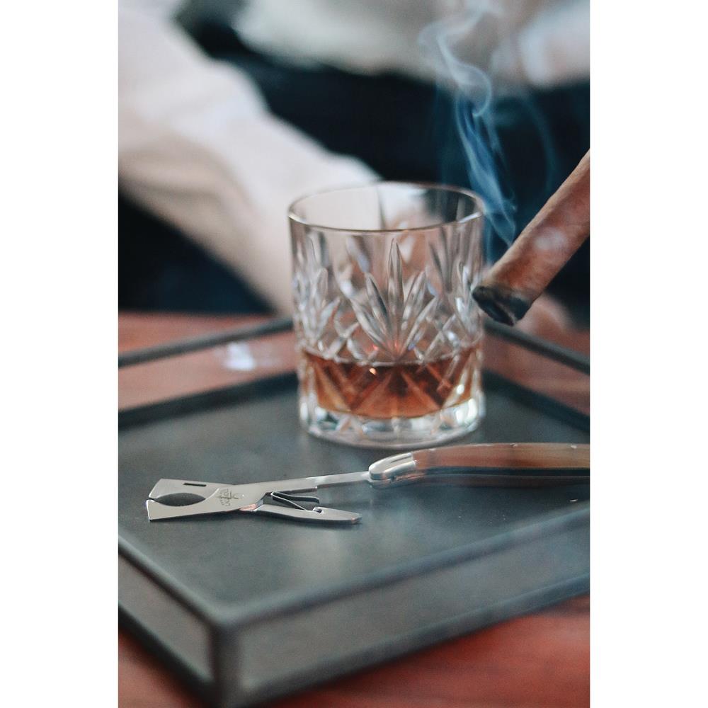 Forge de Laguiole Modern Classic Brown Briarwood Handle Cigar Scissor Cutter|