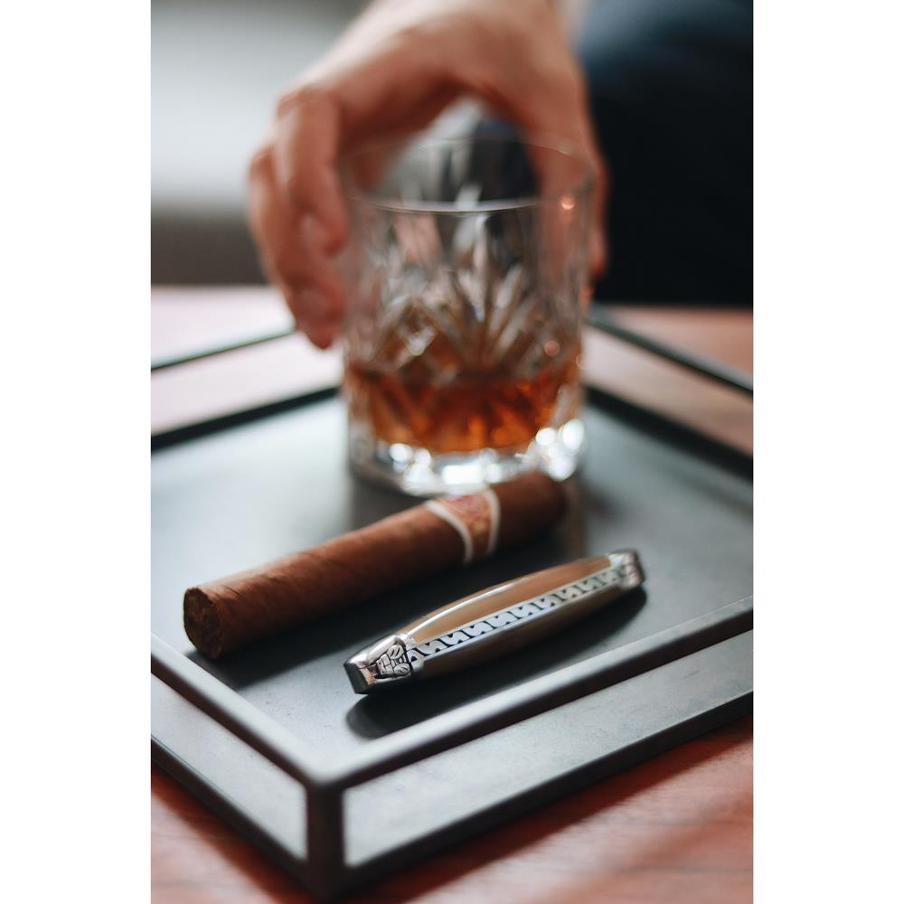 Forge de Laguiole Modern Classic Brown Briarwood Handle Cigar Scissor Cutter|