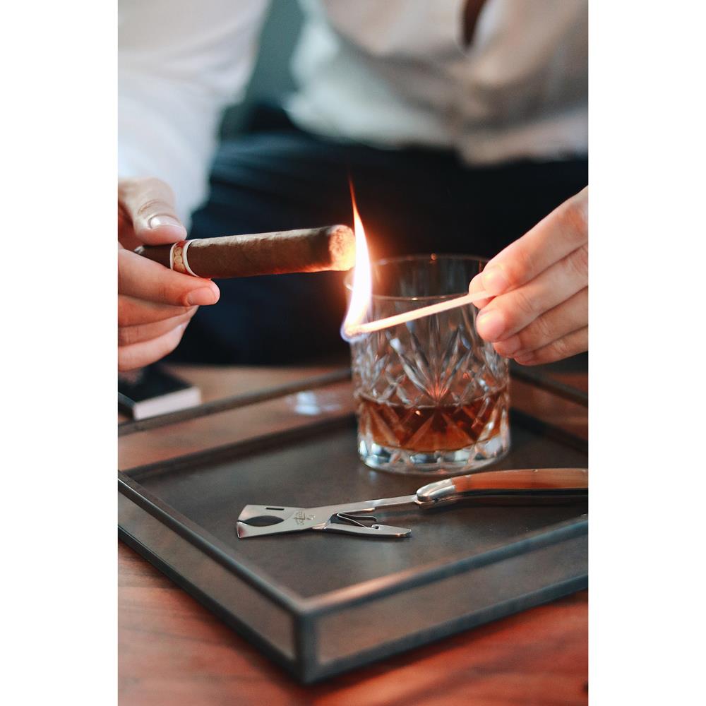 Forge de Laguiole Modern Classic Brown Briarwood Handle Cigar Scissor Cutter|