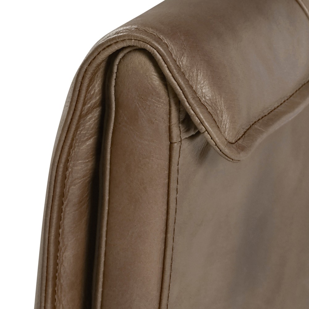 Marissa Industrial Loft Tan Leather Hammered Iron Counter Stool|