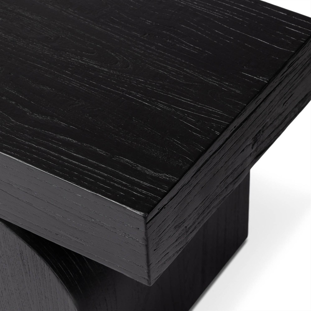 Kara Modern Classic Black Solid Wood Bench Long (above 55