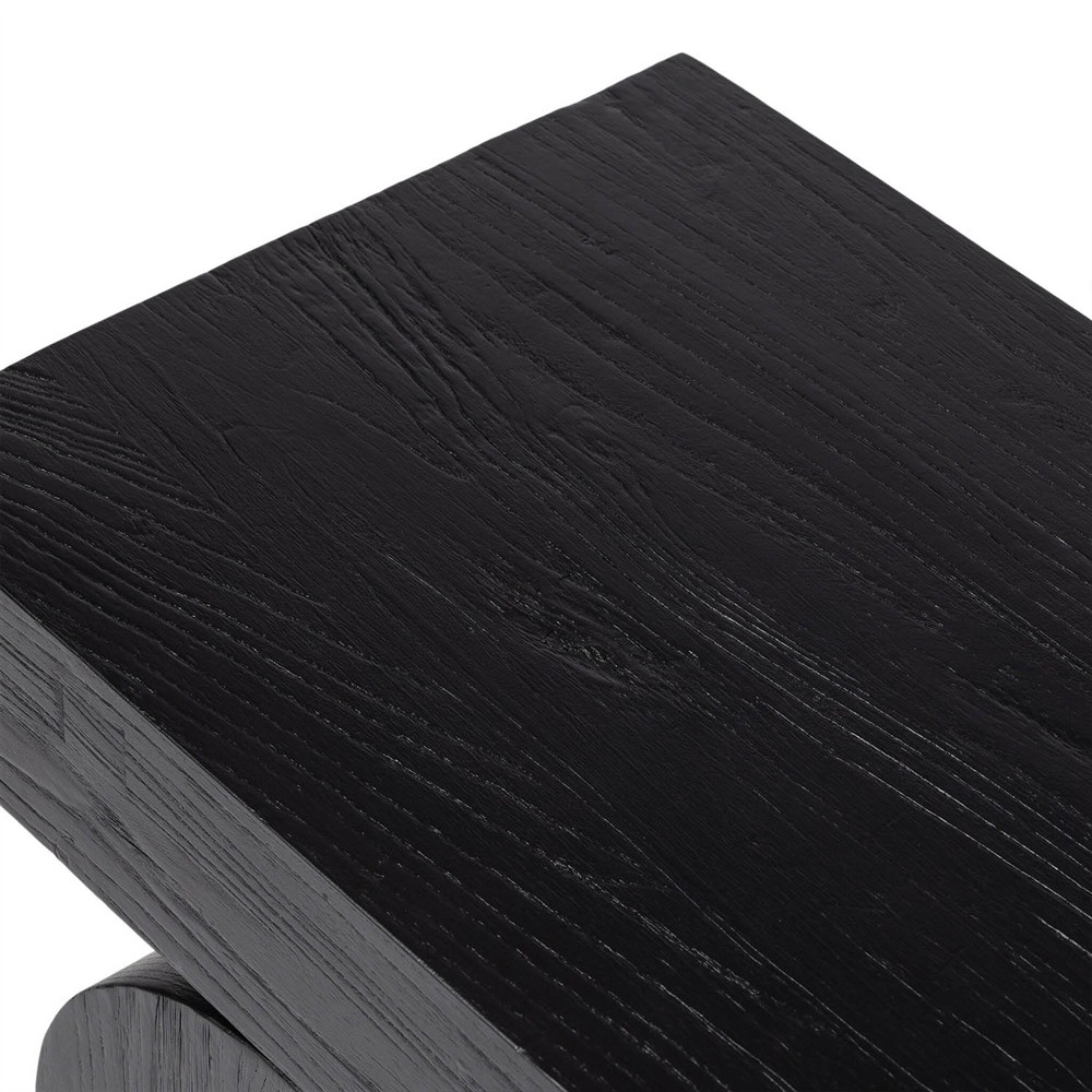 Kara Modern Classic Black Solid Wood Bench Long (above 55