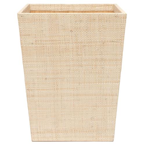 Pigeon and Poodle Koba Coastal Beach Natural Bagor Grass Rectangular Wastebasket