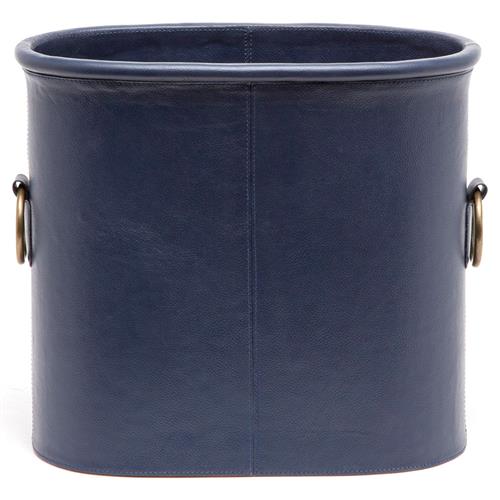 Pigeon and Poodle Ogden Modern Classic Navy Leather Magazine Holder