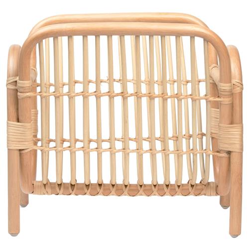 Pigeon and Poodle Makassar Coastal Beach Light Natural Rattan Magazine Holder