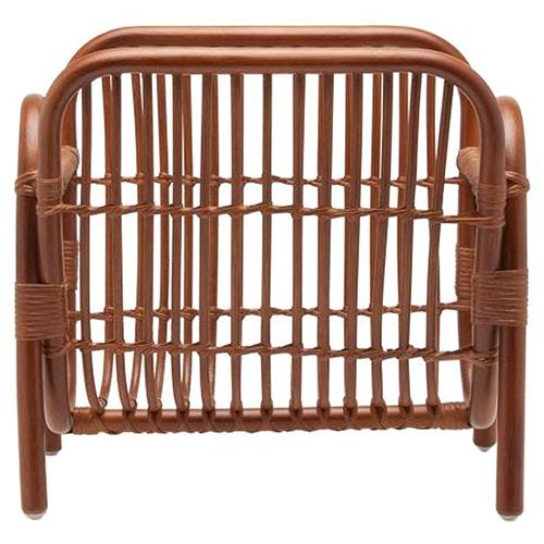Pigeon and Poodle Makassar Coastal Beach Walnut Rattan Magazine Holder