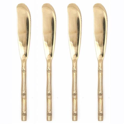 Liliana Hollywood Gold Stainless Steel Cheese Spreader - Set of 4