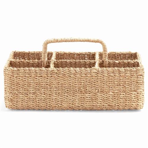 Voru Coastal Beach Brown Abaca Glassware Storage