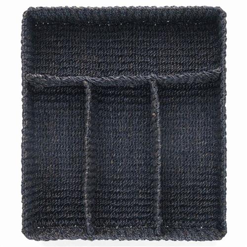 Voru Coastal Beach Blue Abaca Flatware Storage