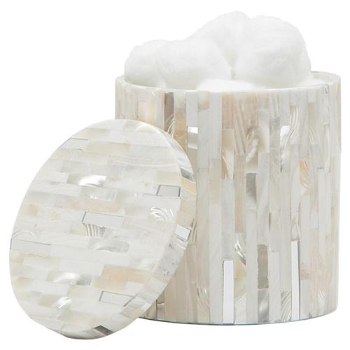 Pigeon and Poodle Cortona Coastal Beach Silver Shell Canister