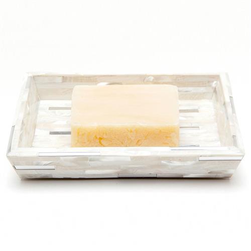 Pigeon and Poodle Cortona Coastal Beach Silver Shell Soap Dish