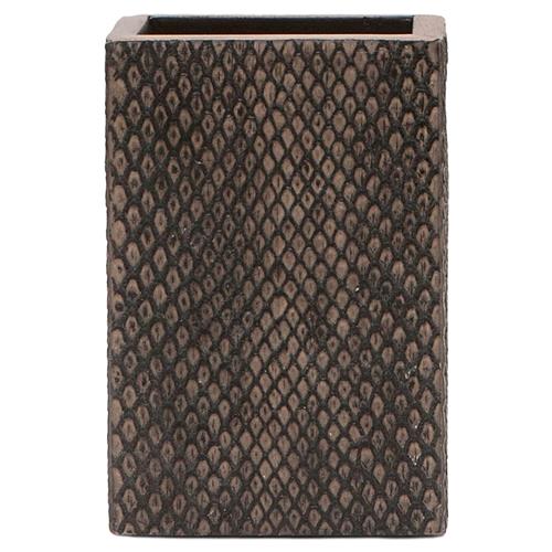 Pigeon and Poodle Goa Rustic Lodge Dark Brown Faux Boa Brush Holder