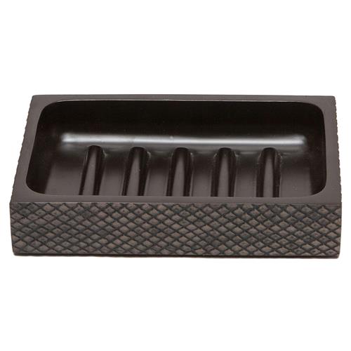 Pigeon and Poodle Goa Rustic Lodge Dark Brown Faux Boa Soap Dish