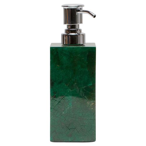 Pigeon and Poodle Palm Beach Coastal Emerald Shell Soap Pump