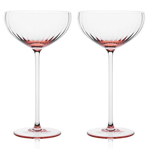 Quinn Modern Classic Rose Coupe Glass - Set of 2