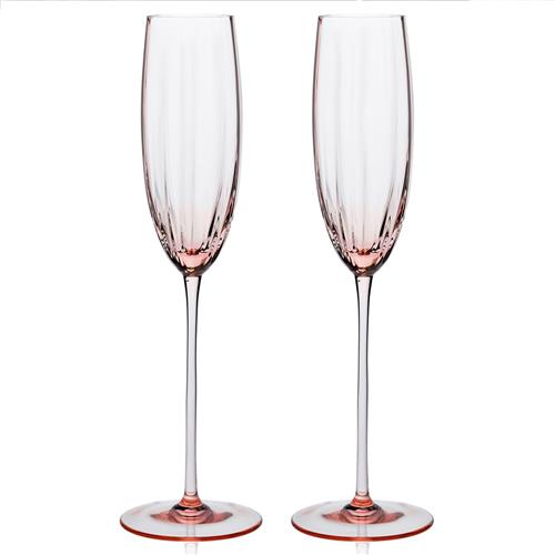 Quinn Modern Classic Rose Flute Glass - Set of 2