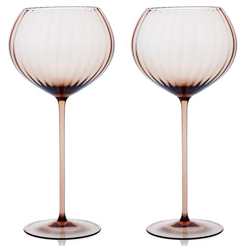 Quinn Modern Classic Amber Red Wine Glass - Set of 2