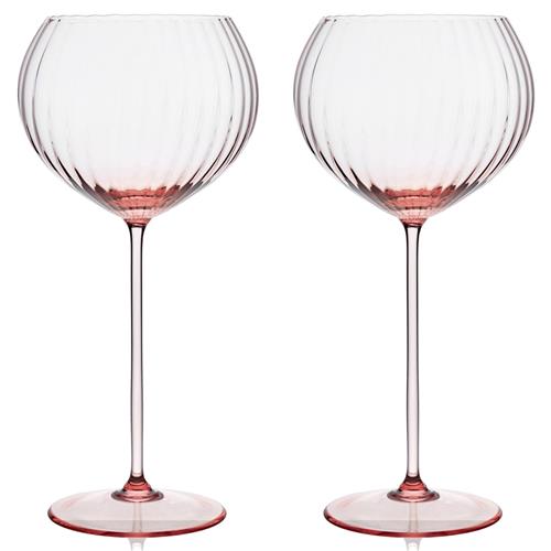 Quinn Modern Classic Rose Red Wine Glass - Set of 2