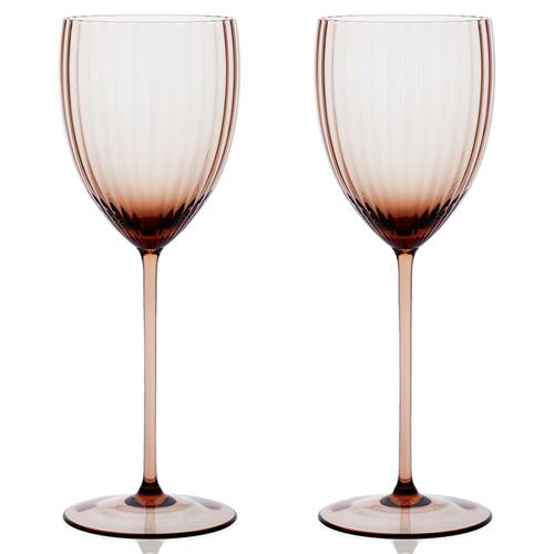 Quinn Modern Classic Amber White Wine Glass - Set of 2