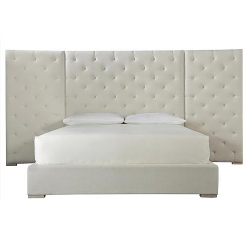 Oliver Modern White Performance Button Tufted Wall Panel Platform Bed - Cal King