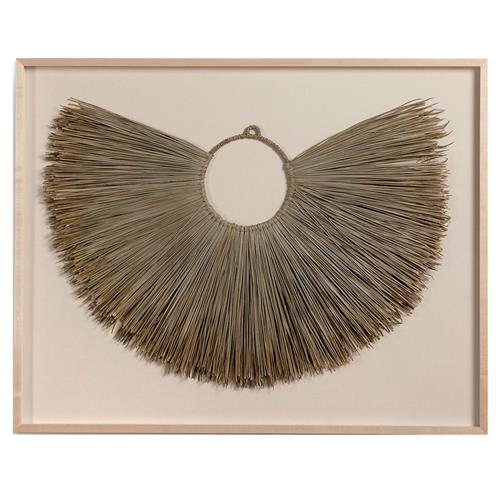 Daisy Coastal Beach Light Brown Wood Natural Seagrass Mixed Media