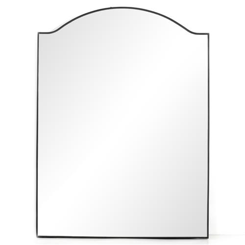 Alexis Industrial Black Metal Rectangular Floor Mirror