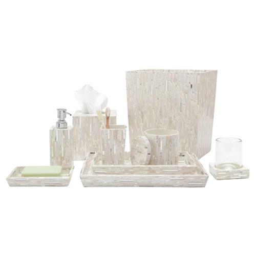 Pigeon and Poodle Cortona Coastal Beach Silver Shell Bath Collection