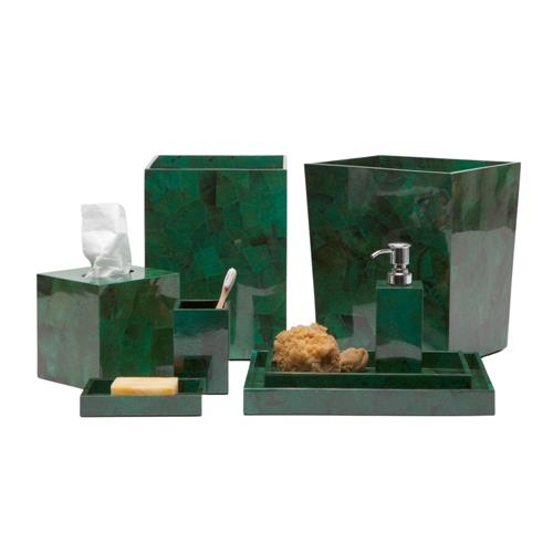Pigeon and Poodle Palm Beach Coastal Emerald Shell Bath Collection