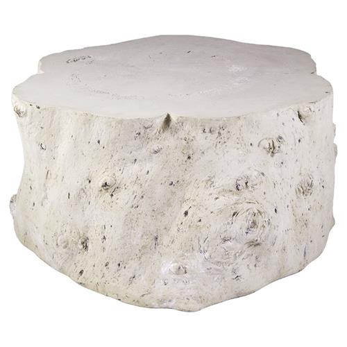 Nephele Roman Coastal Beach Off-White Resin Outdoor Block Coffee Table
