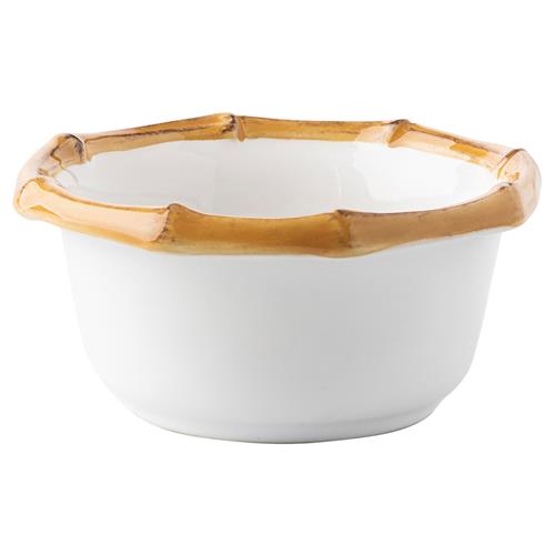 Juliska Bamboo Coastal Beach White Ceramic Ramekin