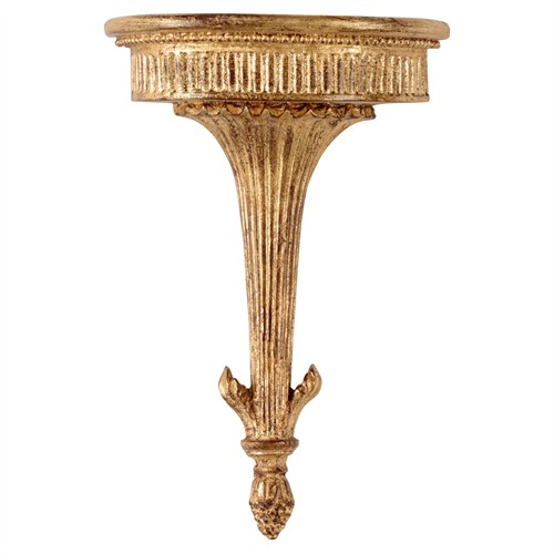 Prien Updated Traditional Gold Bracket Wall Shelf