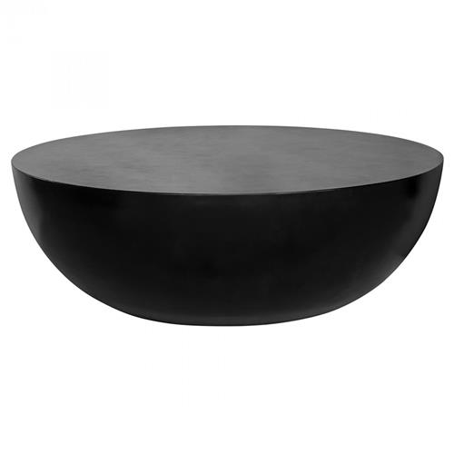 Jason Industrial Loft Black Concrete Drum Outdoor Coffee Table