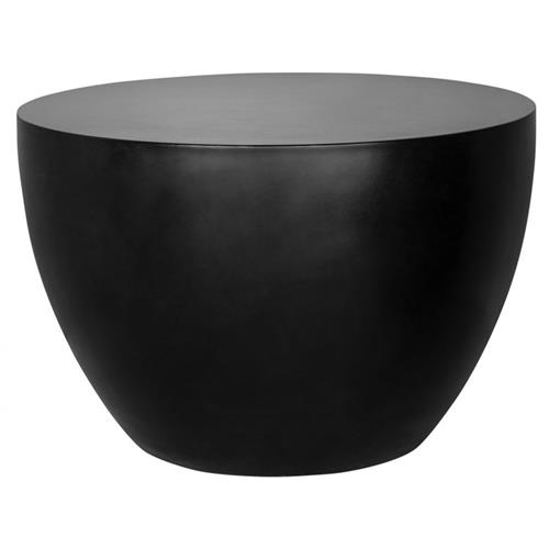 Jason Industrial Loft Black Concrete Drum Outdoor Side Table