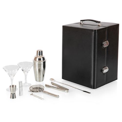 Maan Industrial Loft Black Leather Cocktail Case