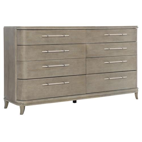 Areena French Country Taupe Wood 8 Drawer Double Dresser