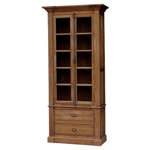 Dustin French Country Reclaimed Wood Single Bookcase