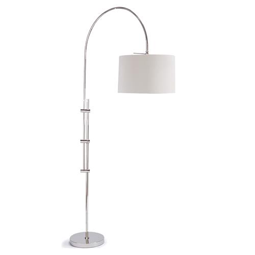 Arc Regency Polished Nickel Steel Adjustable Arched Floor Lamp