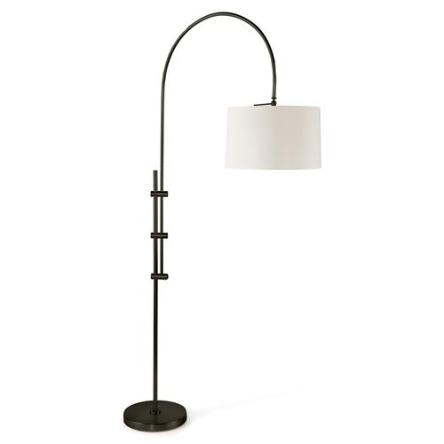 Industrial Oil Rubbed Bronze Steel Adjustable Arched Floor Lamp