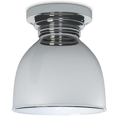Pantry Industrial Loft Polished Nickel Steel Flush Mount