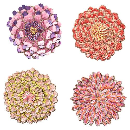 Dahlia French Country Pink Floral Coaster - Set of 4