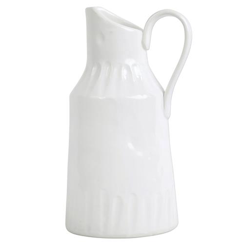 Pietra Serena Modern Classic White Stoneware Pitcher