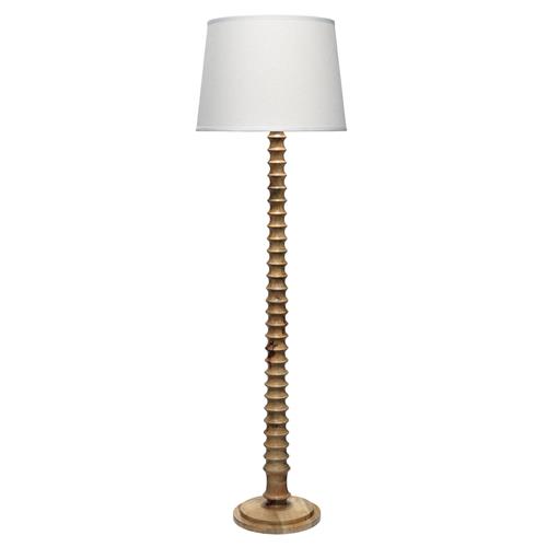 Dammara Updated Traditional Natural Mango Wood Column Floor Lamp