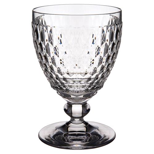 Boston Modern Classic Clear Crystal Glass Goblet - Set of 4