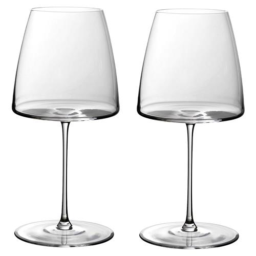MetroChic Modern Clear Crystal Red Wine Glass - Set of 2