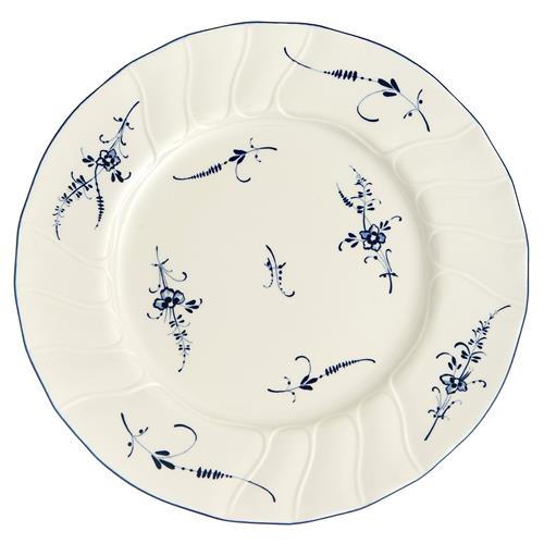 Old Luxembourg French Country White Porcelain Dinner Plate