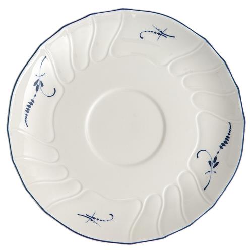 Old Luxembourg French Country White Porcelain Saucer