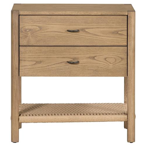 Nygel Rustic Lodge Brown Wood Nightstand