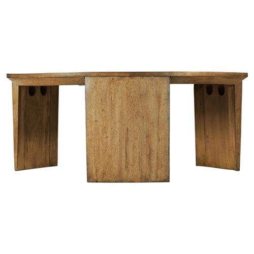Jeremy Rustic Lodge Brown Wood Round Coffee Table