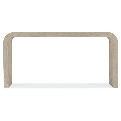 Atkinson Modern Classic Brown Wood Curved Rectangular Console Table