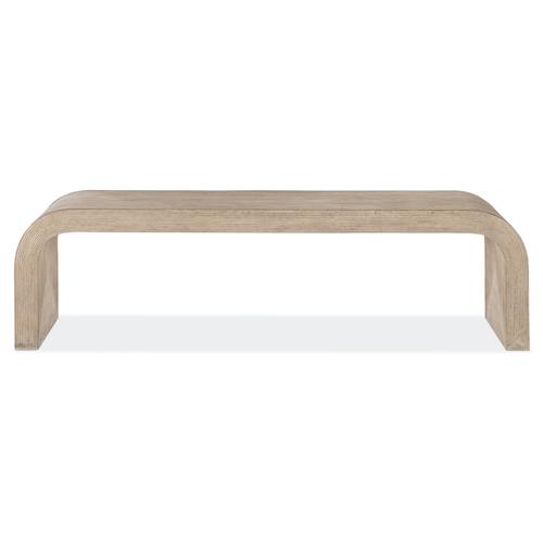 Atkinson Modern Classic Brown Wood Curved Entryway Bench